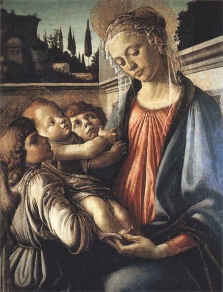 Madonna and Child with two Angels